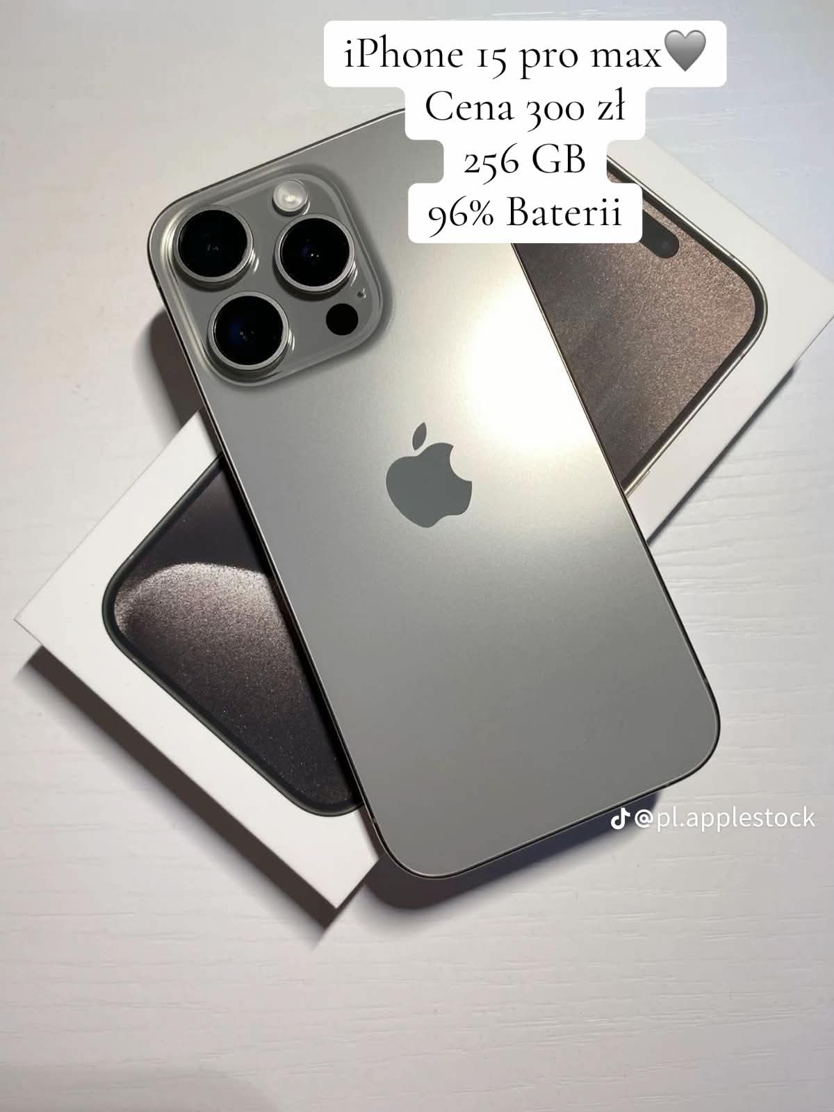 iPhone 15 Pro Max Natural Titanium · 256 GB