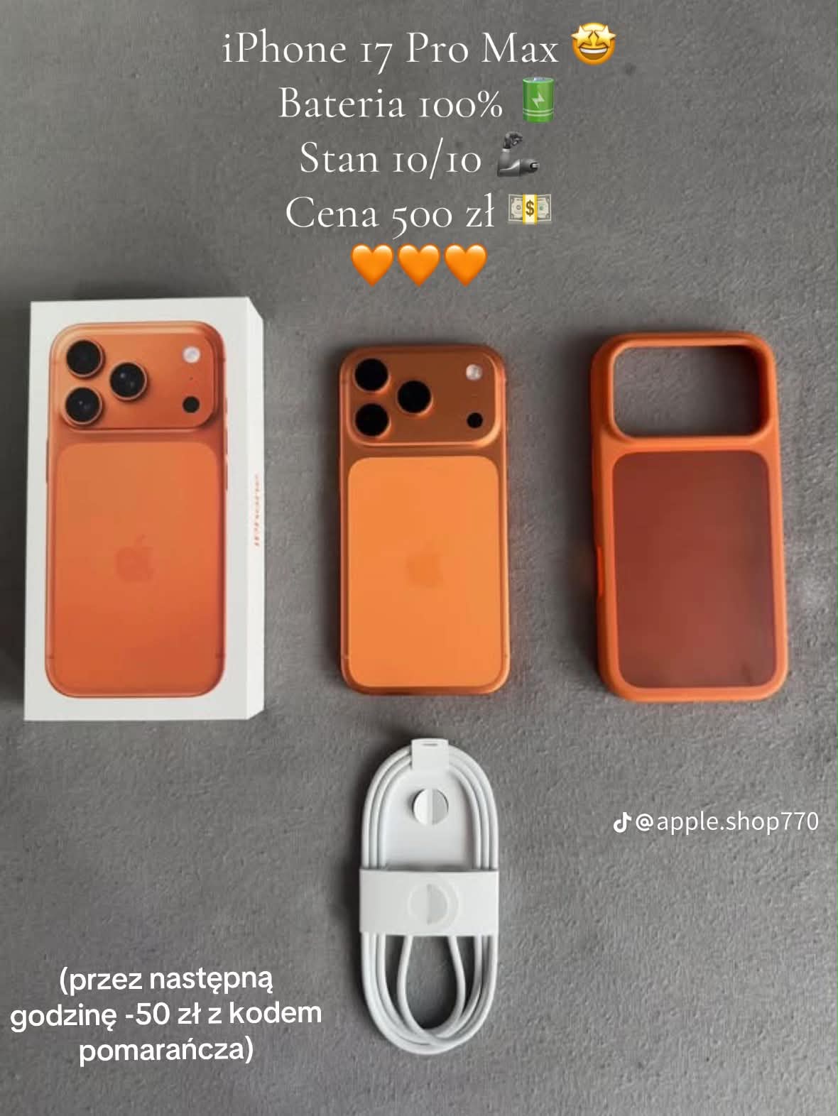 iPhone 17 Pro Max Cosmic Orange